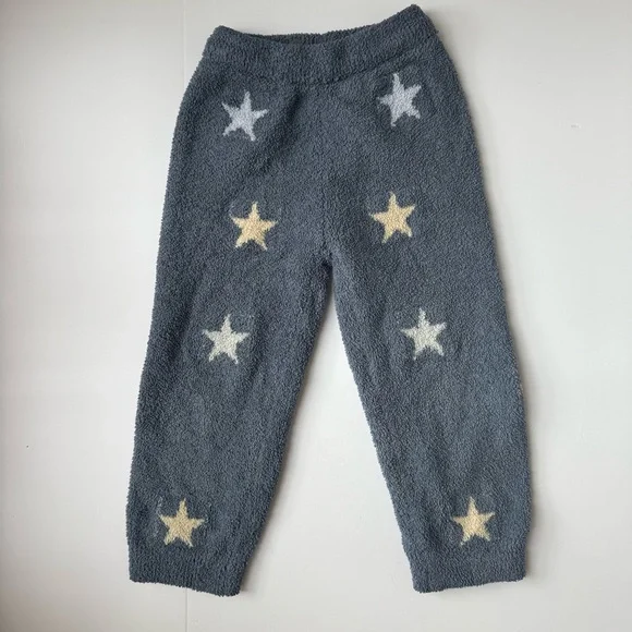 Lola and the Boys Baby You’re A Star Fuzzy Lounge Set Gray Pastel Stars Size 6 - Picture 5 of 6